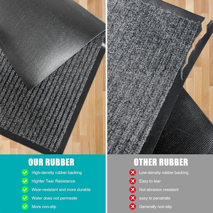 Azadx 3'x6' Front Door Mat Heavy Duty Indoor Outdoor Door Mat Non-Slip Backing - Image 6