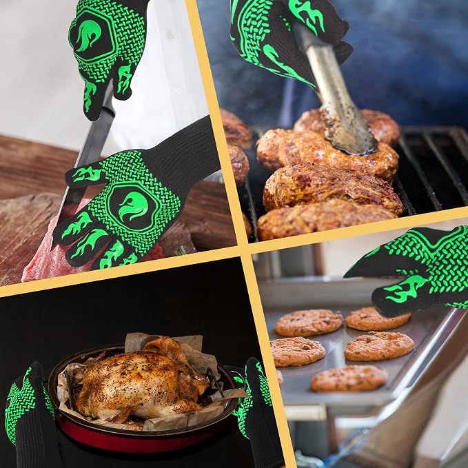 BBQ Fireproof Gloves, Grill Cut-Resistant Gloves 1472°F Heat Resistant Gloves - Image 5