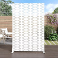 Casaphoria Metal Privacy Screen Outdoor, Square White by Casaphoria
