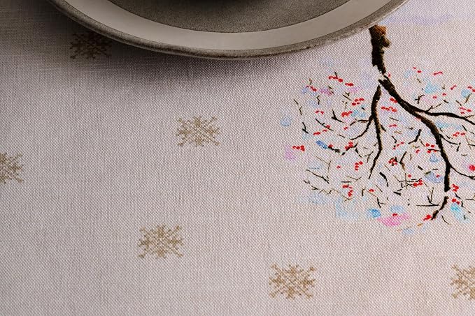 Maison d' Hermine Table Cloth Round Table 100% Cotton 69 Inches Fall Tablecloth - Image 9