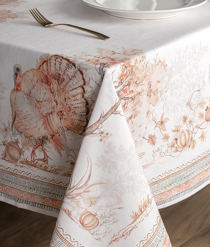 Maison d' Hermine Table Cloth Square Table 100% Cotton 60 x 60 Inches Fall - Image 8