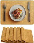 Faux Leather Vinyl Placemats Set of 6 Wipeable Heat Resistant Place Mats 100% by Unknown