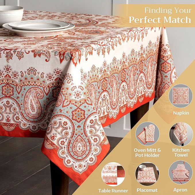 Maison d' Hermine Table Cloth Rectangle Table 100% Cotton 60 x 108 Inches Fall - Image 5