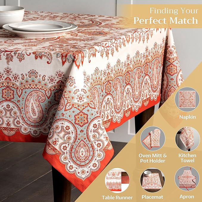 Maison d' Hermine Table Cloth Rectangle Table 100% Cotton 60 x 120 Inches Fall - Image 5