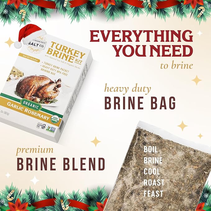 San Francisco Salt Company Organic Turkey Brine Kit – 13 oz Garlic & Rosemary - Image 6