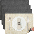 Myir JUN Dual Sided Placemats, Faux Leather Set of 4 by MyirJUN