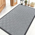 OLANLY Front Door Mat Outside Entrance 47x32, Heavy Duty Sturdy Natural Rubber by OLANLY