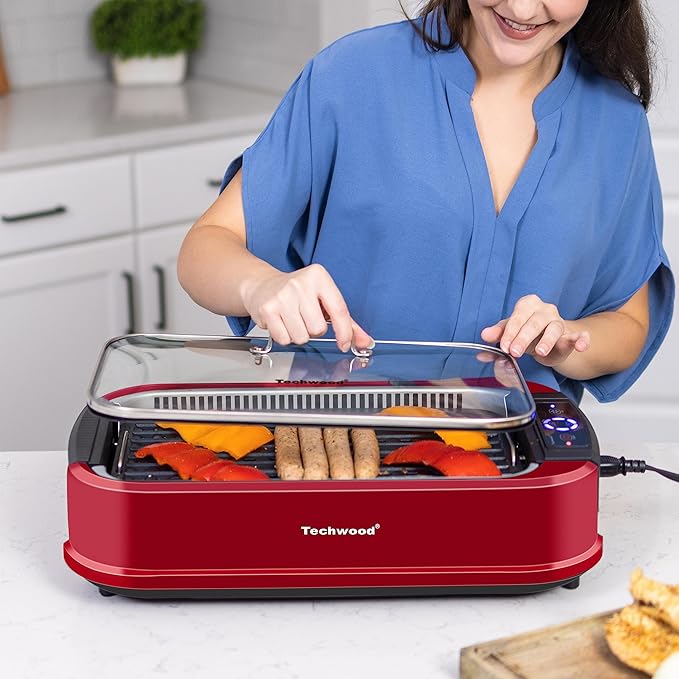 Smokeless Indoor Grill, Techwood 1500W Electric Grill Portable Korean Grill - Image 2