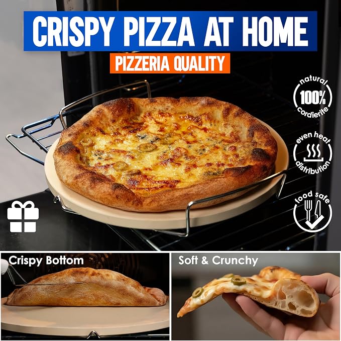 KitchenStar 12-inch Pizza Stone - Image 2