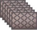 Elegant Placemats Set of 6, Plastic Heat-Resistant Non-Slip Vinyl Place Mats by PandaPalm