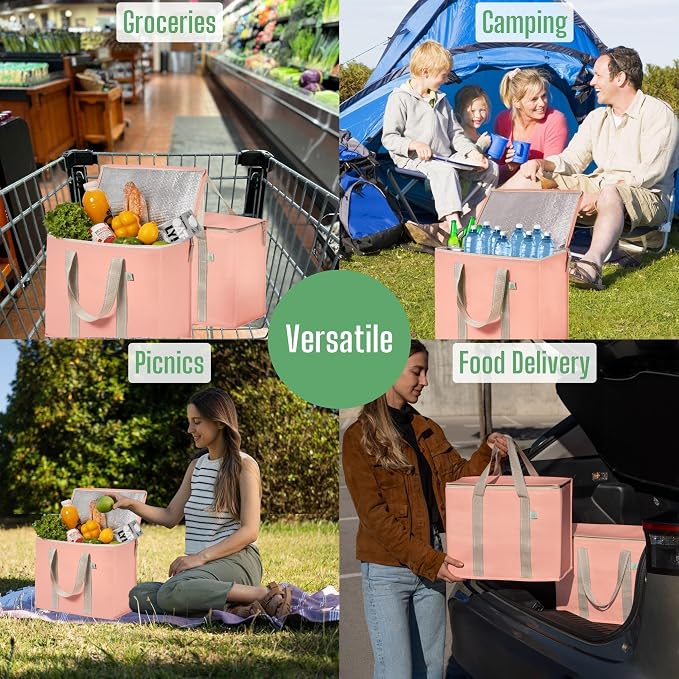 VENO 2 Pack Cooler Bag and Insulated Grocery Bags - Image 8