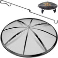 Fire Pit Spark Screen, 36Inch Fire Pit Lid Outdoor by POEPRH