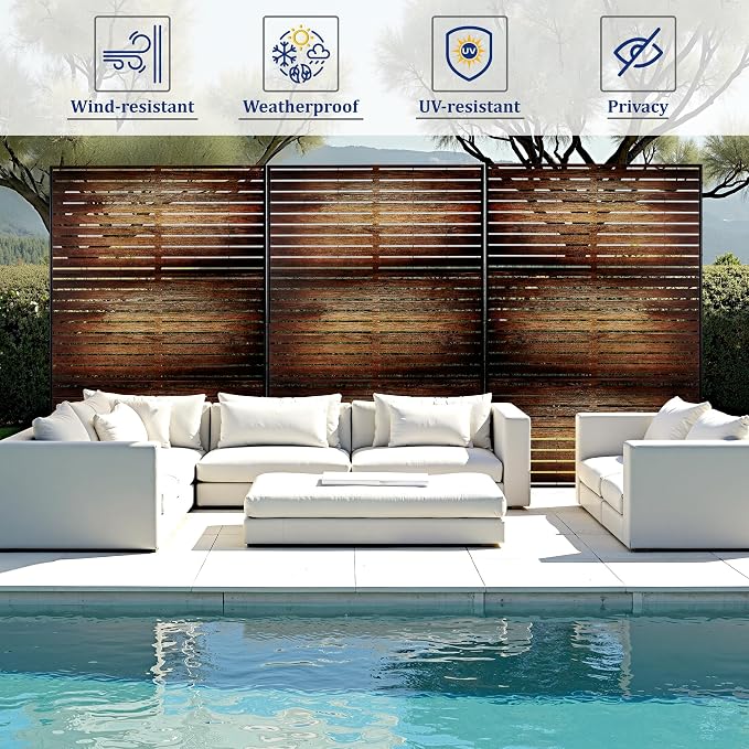 FENCY Outdoor Privacy Screen, Freestanding Decorative - Image 3