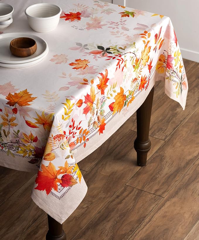 Maison d' Hermine Table Cloth Square Table 100% Cotton 54 x 54 Inches Fall - Image 9