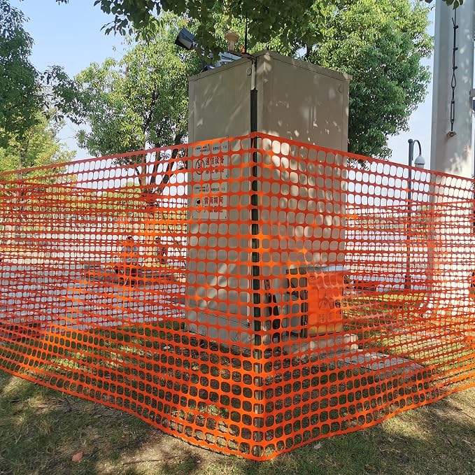 Safety Fence Plastic Mesh Fencing Roll, Temporary Reusable Netting - Image 6