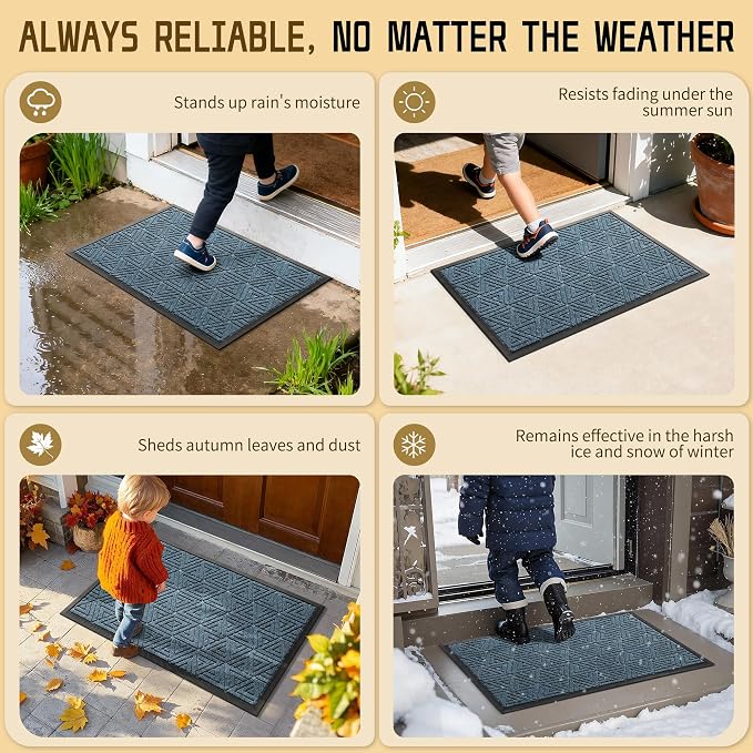 Yimobra Large Door Mat 47x24, All-Weather Waterproof Non-Slip Welcome Matt - Image 5