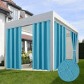 HolidayIdeas 4 Panels Linen Outdoor Curtains by HolidayIdeas