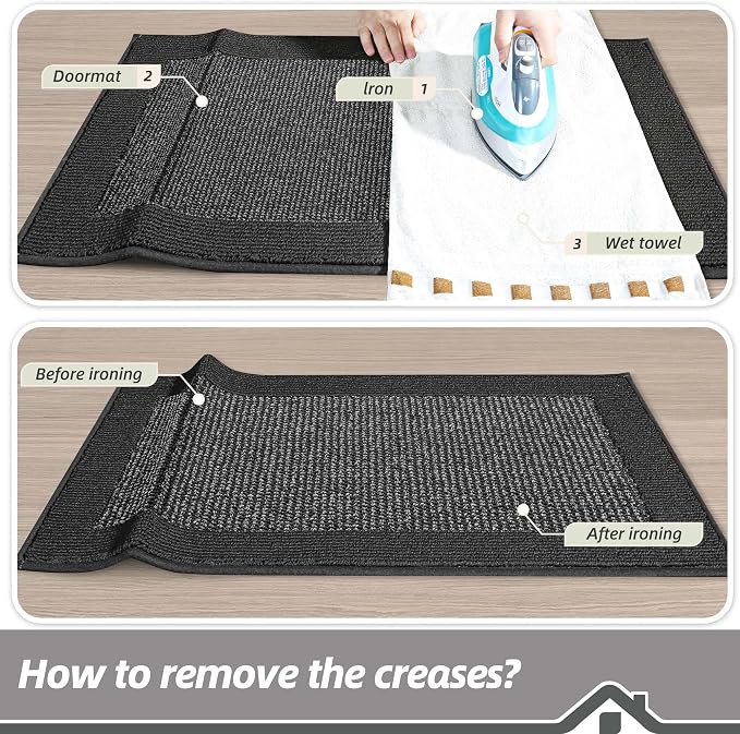 BEQHAUSE Indoor Door Mat 32" x 48", Dirt Trapper Door Mats Non-Slip Entryway - Image 9