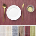 LEXMORE Placemats Set of 8 Vinyl/Plastic Woven Place Mats by lexmore