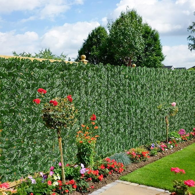 DearHouse Artificial Ivy Privacy Fence Wall Screen, 117.9x59 inch Artificial - Image 8