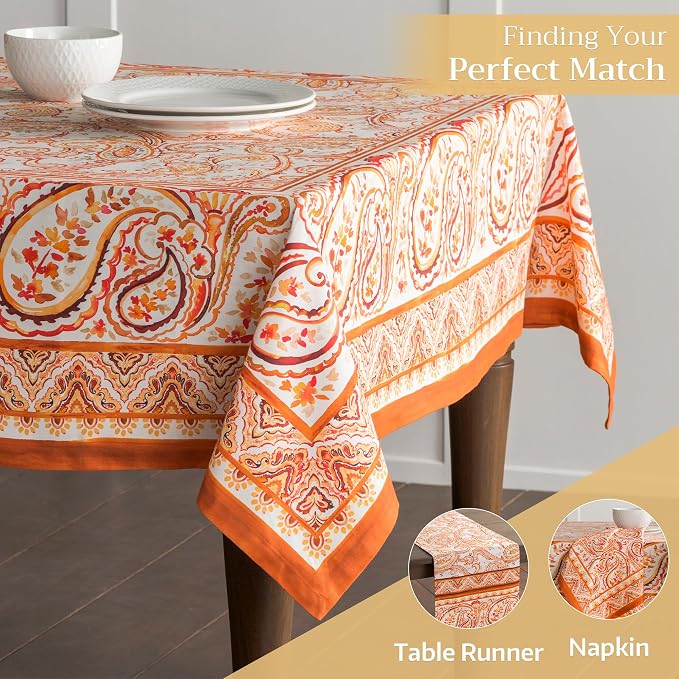 Maison d' Hermine Table Cloth Rectangle Table 100% Cotton 70 x 90 Inches Fall - Image 5