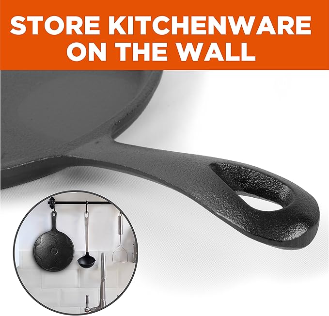 Griddles 3-Piece Pre-Seasoned Cast Iron Set in 8, 10 and 12 Inch Sizes