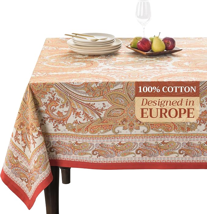 Maison d' Hermine Table Cloth Square Table 100% Cotton 60 x 60 Inches by MaisondHermine