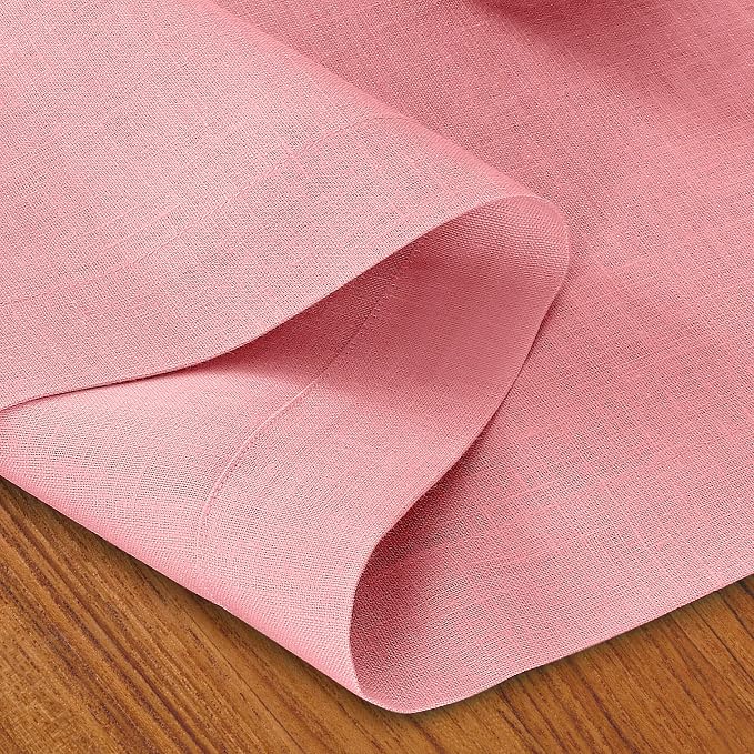 D'Moksha Homes Linen Dusty Pink Table Runner 120 Inches Long - Image 3