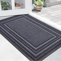 Buganda Front Door Mat Indoor Outdoor Entrance, Non-Slip Natural Rubber Doormats by Buganda
