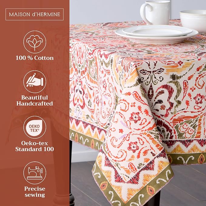 Maison d' Hermine Table Cloth Rectangle Table 100% Cotton 60 x 108 Inches Fall - Image 2