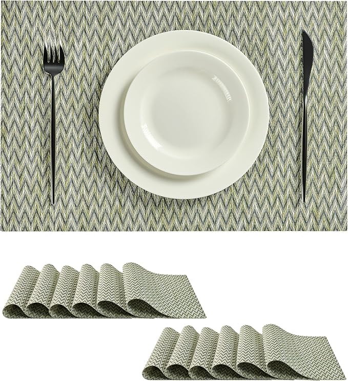 Leetaltree Green Placemats Set of 12 by Leetaltree-ArtatEveryTable