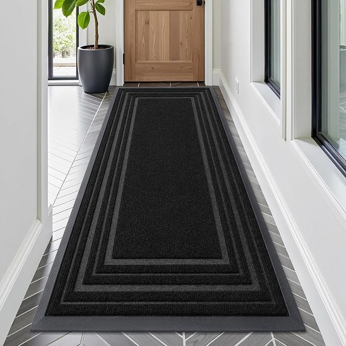 Buganda Front Door Mat Indoor Outdoor Entrance, Non-Slip Natural Rubber Doormats by Buganda