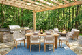 PURPLE LEAF 7 Pieces Patio Dining Set Aluminum Modern Rectangular Table and by PURPLELEAF