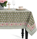 CPC Tablecloth 100% Cotton 70x118 Inch Indian Block Print Easter Rectangle by COTTONPRINTCLUB