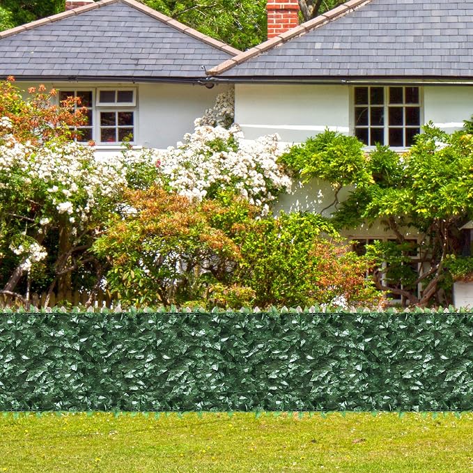 Ogrmar 98x39 inch Artificial Leaves Privacy Fence Screen Artificial Hedges - Image 3
