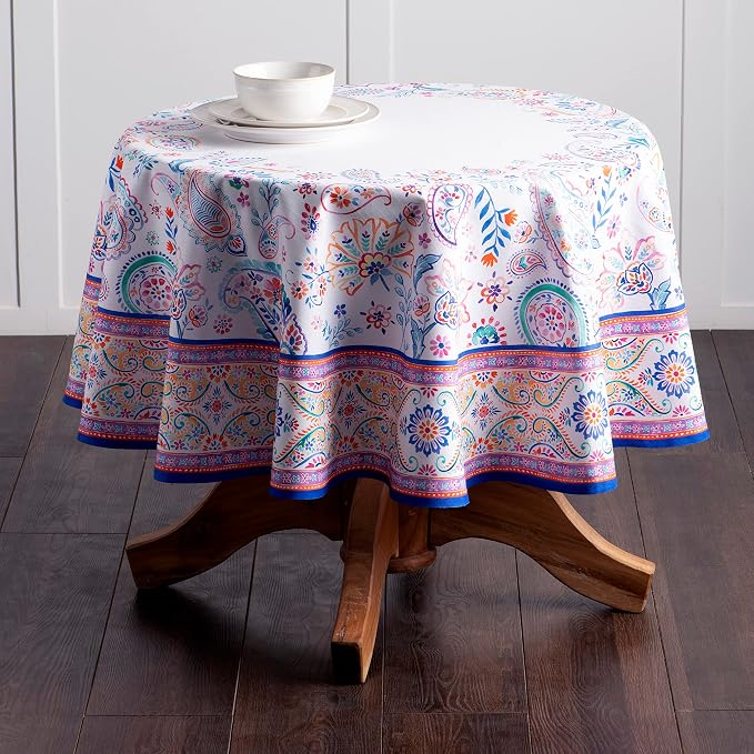 Maison d' Hermine Table Cloth Round Table 100% Cotton 69 Inches Tablecloth - Image 9
