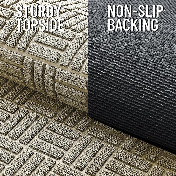 OLANLY Front Door Mat Outside Entrance 59x23, Heavy Duty Sturdy Natural Rubber - Image 4