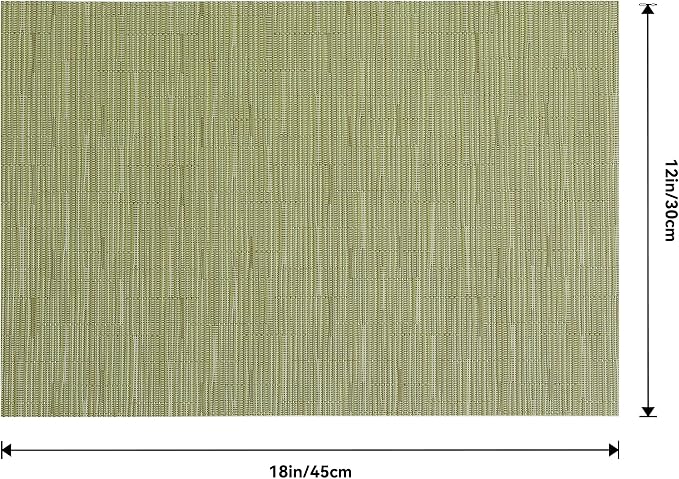 Leetaltree Pea Green Placemats Set of 6 - Image 9
