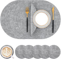 Homaxy Round Faux Leather Placemats and Coasters, Washable Dual-Side Table Mats by Homaxy