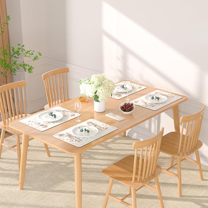 QIYI Placemats Set of 4, 12x18 Inch Faux Leather Place Mats - Image 7
