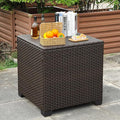 Rattaner 80 Gallon Wicker Outdoor Storage Box Square Patio Storage Bin by Rattaner