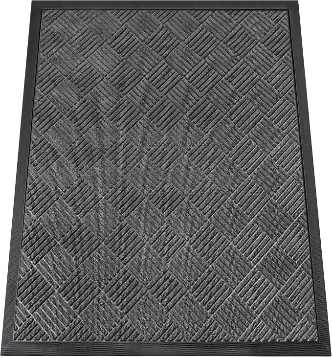 Indoor Outdoor Door Mat, 4’x 3' Doormat by HOMEK
