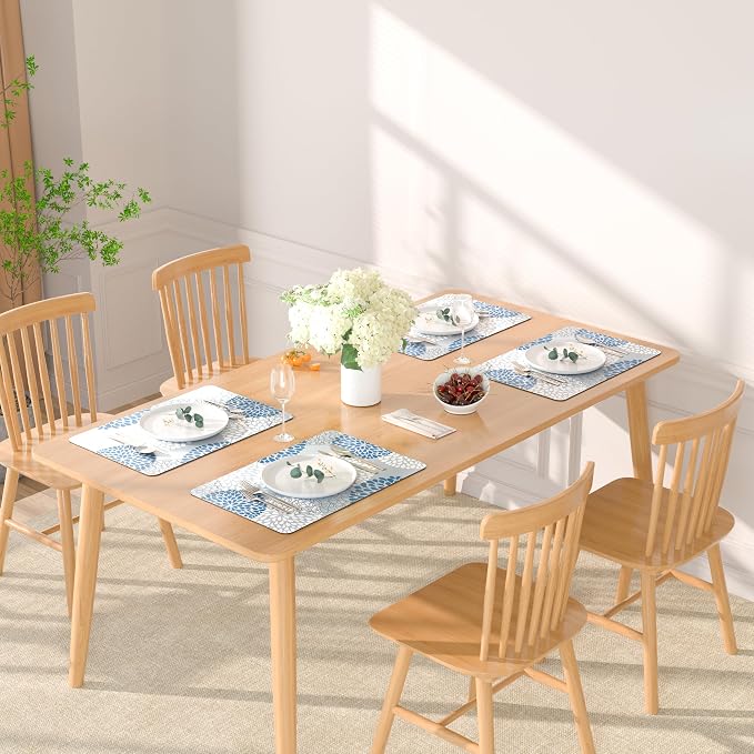 QIYI Placemats Set of 6, 12x18 Inch Faux Leather Place Mats - Image 7