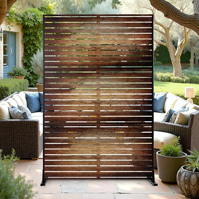 FENCY Outdoor Privacy Screen, Freestanding Decorative by FENCY