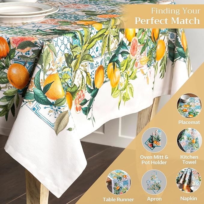 Maison d' Hermine Table Cloth Rectangle Table 100% Cotton 70 x 120 Inches - Image 5