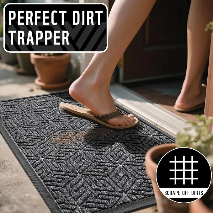 Yimobra Extra Large Door Mat 60x36, All-Weather Waterproof Outdoor Mats - Image 3