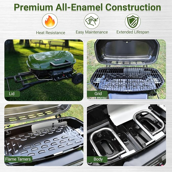 Brand-Man Portable Gas Grill, Propane Standup Grill - Image 3