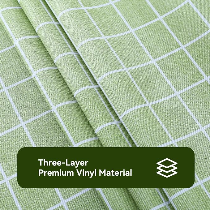 Romanstile Rectangle Vinyl Tablecloth, 100% Waterproof Oil-Proof Checkered - Image 6