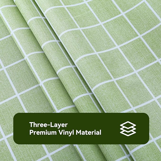 Romanstile Rectangle Vinyl Tablecloth, 100% Waterproof Oil-Proof Checkered - Image 6