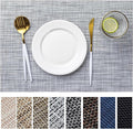 LEXMORE Placemats Set of 8 Vinyl/Plastic Woven Place Mats by lexmore